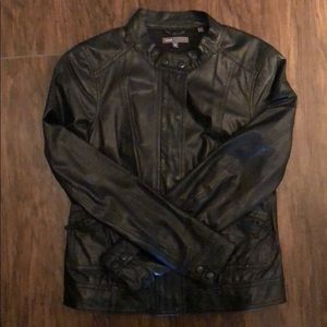 Vince Black Leather Jacket